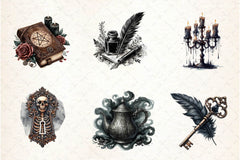 Antique Gothic Clipart Bundle - CraftNest - Digital Crafting and Art