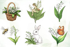 Lily Of The Valley Spring Clipart Bundle - CraftNest - Digital Crafting and Art