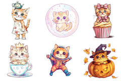 Quirky Whimsical Kitten Clipart Bundle - CraftNest - Digital Crafting and Art
