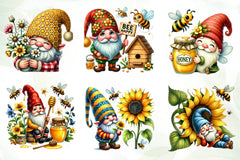 Honey Bee Gnome Clipart Bundle 2 - CraftNest - Digital Crafting and Art