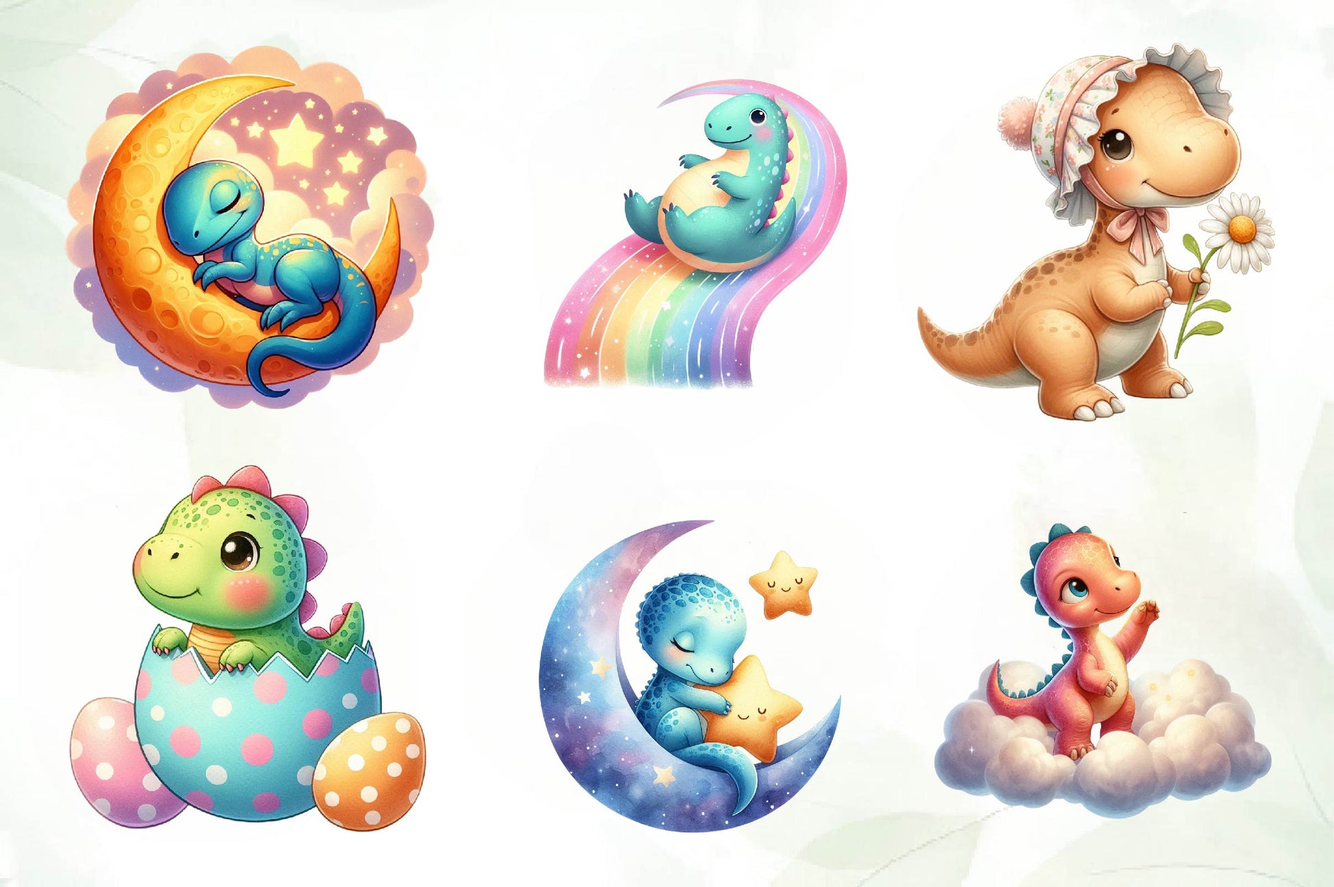 Dinosaurs Nursery Decor Clipart Bundle - CraftNest - Digital Crafting and Art