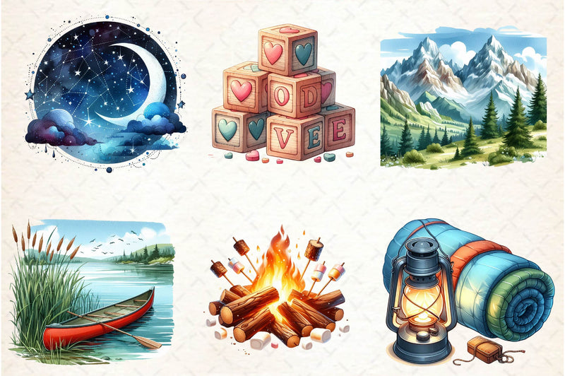 Outdoor Adventure Clipart Bundle - CraftNest - Digital Crafting and Art