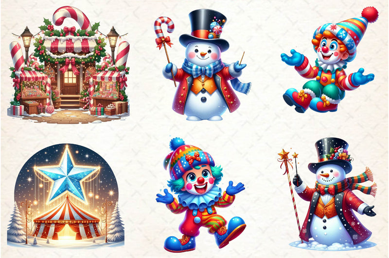 Winter Circus Clipart Bundle - CraftNest - Digital Crafting and Art