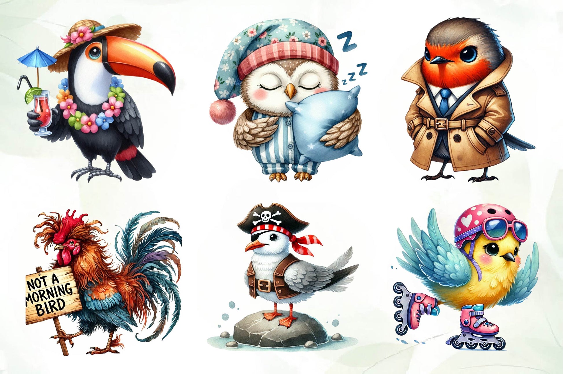 Quirky Funny Bird Clipart Bundle 3 - CraftNest - Digital Crafting and Art