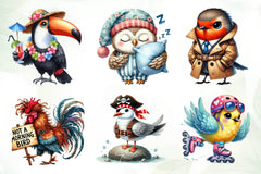Quirky Funny Bird Clipart Bundle 3 - CraftNest - Digital Crafting and Art