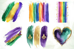 Brush Mardi Gras Clipart Bundle - CraftNest - Digital Crafting and Art