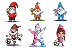 Soccer Gnome Clipart Bundle - CraftNest - Digital Crafting and Art