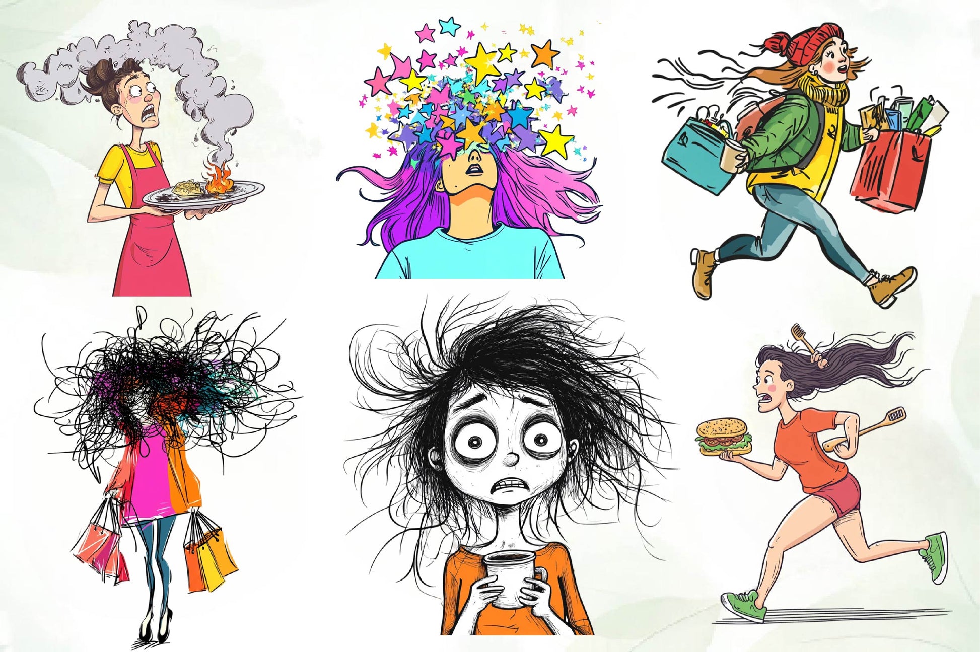 Funny Woman Clipart Bundle - CraftNest - Digital Crafting and Art