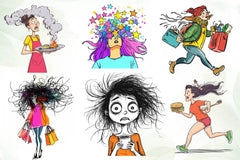Funny Woman Clipart Bundle - CraftNest - Digital Crafting and Art