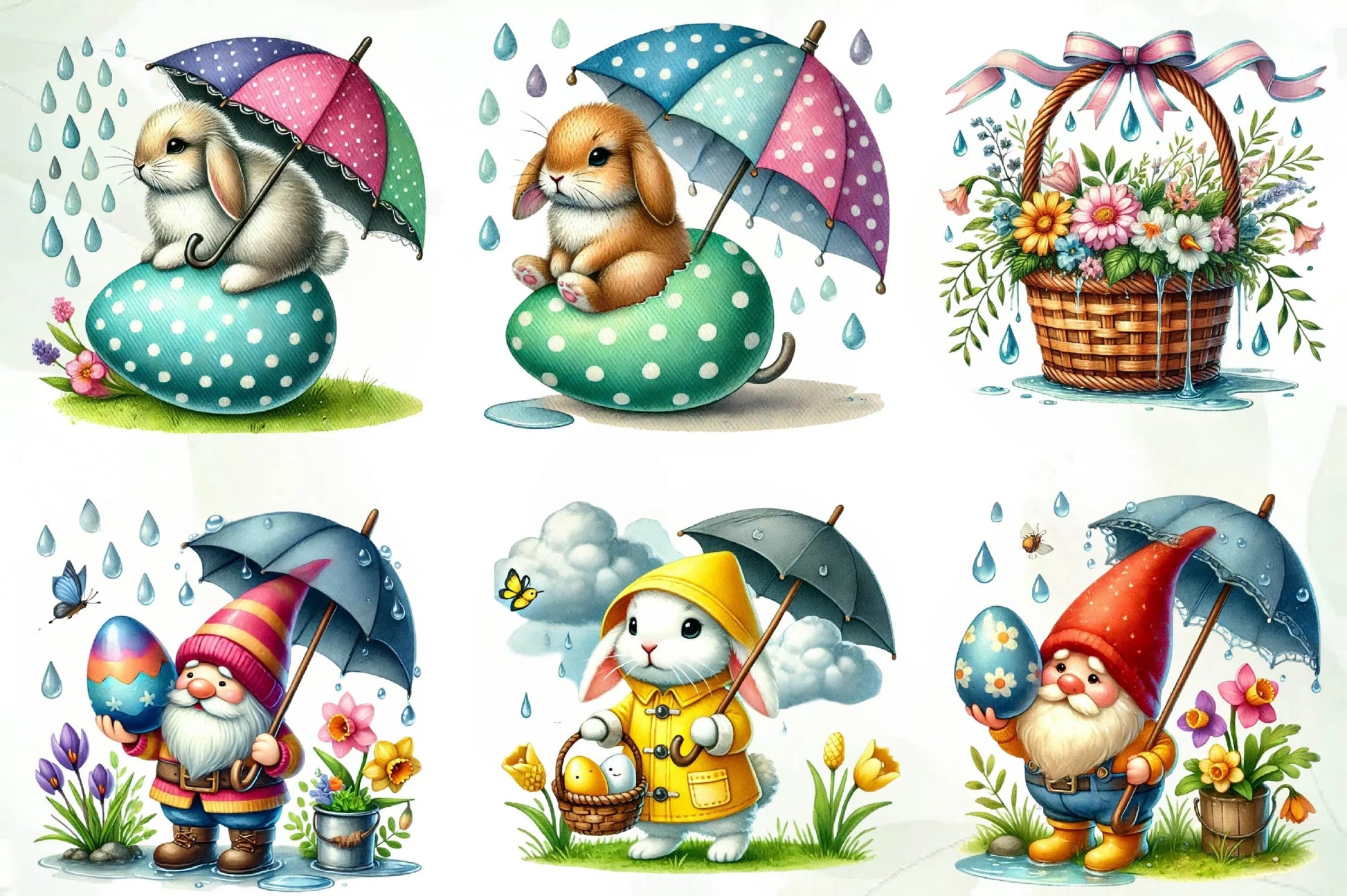 Rainy Easter Day Clipart Bundle - CraftNest - Digital Crafting and Art