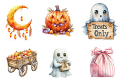Boho Halloween Trick Or Treat Clipart Bundle - CraftNest - Digital Crafting and Art