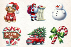 Hand Drawn Cartoon Christmas Clipart Bundle - CraftNest - Digital Crafting and Art