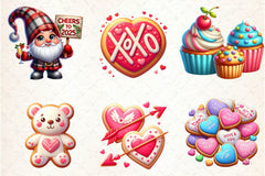 Valentine's Day Sugar Cookies Clipart Bundle - CraftNest - Digital Crafting and Art