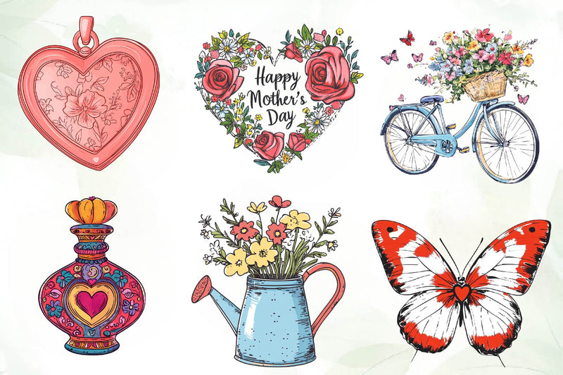Floral Mothers Day Clipart Bundle 1 - CraftNest - Digital Crafting and Art