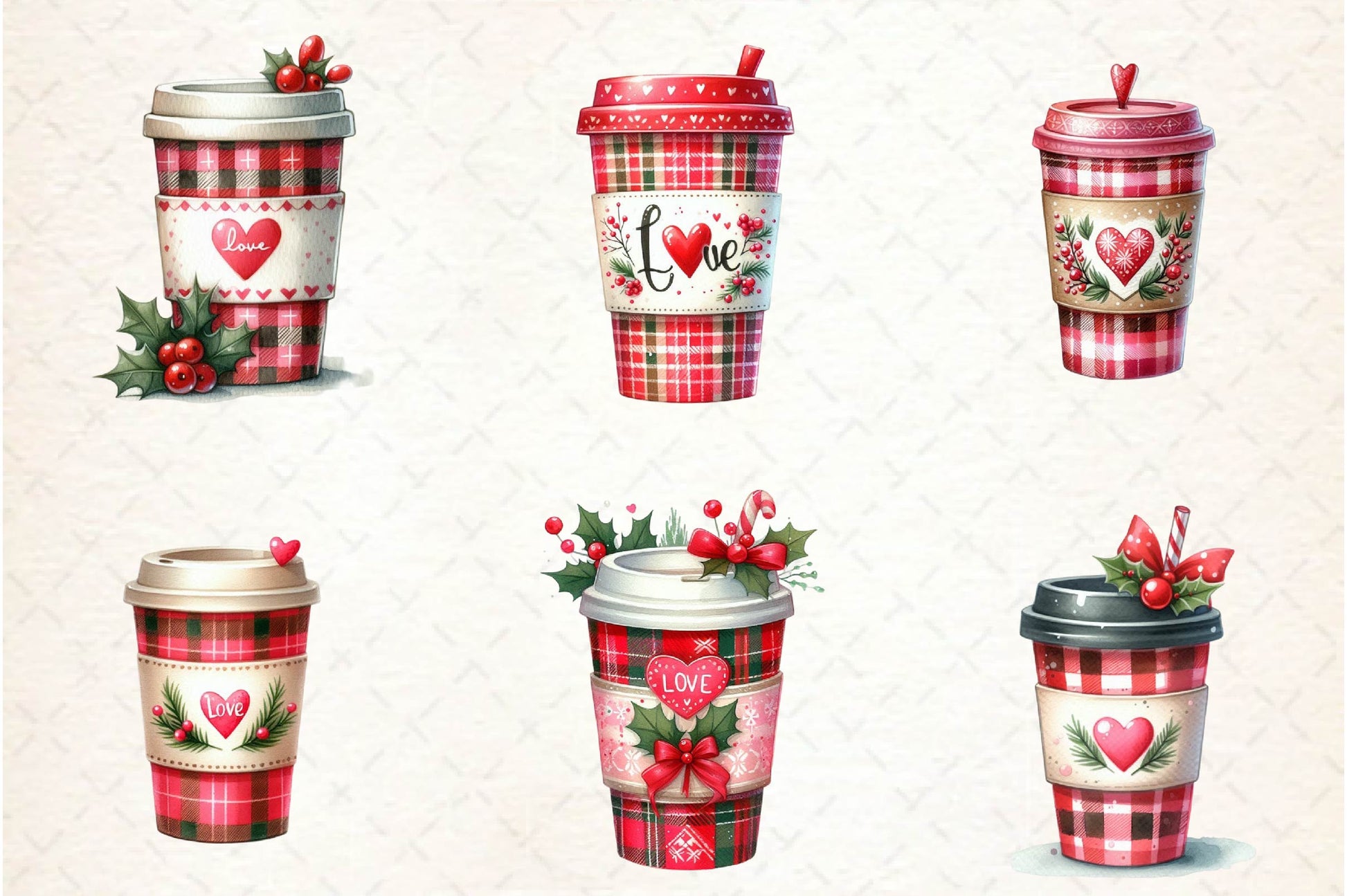 Valentine Festive Coffee Clipart Bundle - CraftNest - Digital Crafting and Art