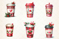 Valentine Festive Coffee Clipart Bundle - CraftNest - Digital Crafting and Art