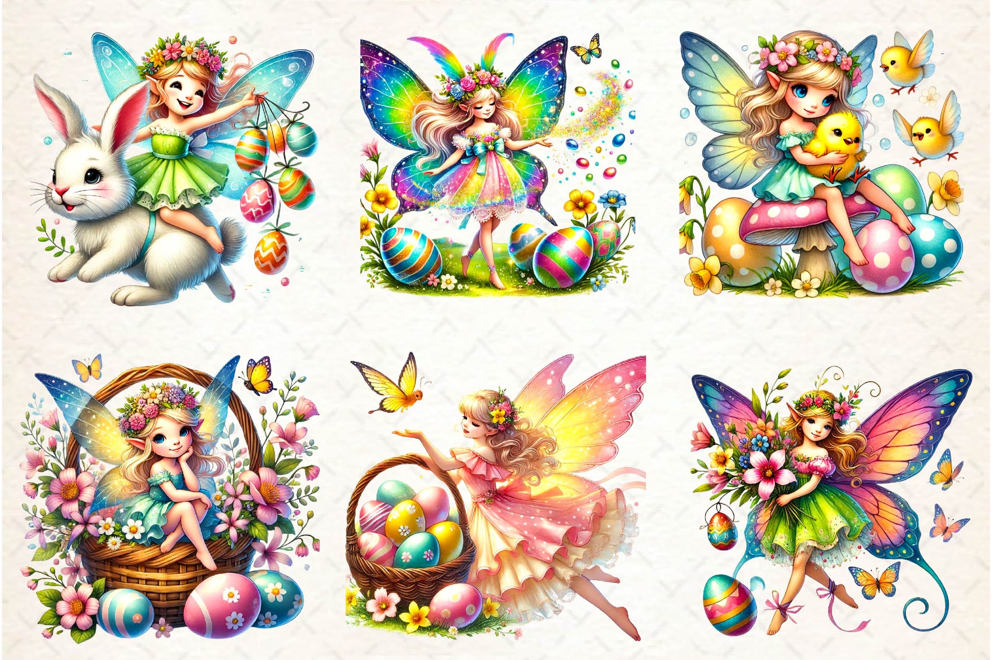 Fairy Easter Clipart Bundle - CraftNest - Digital Crafting and Art