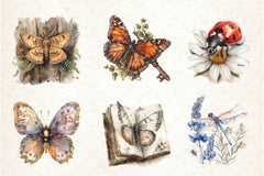 Vintage Spring Insect Clipart Bundle - CraftNest - Digital Crafting and Art