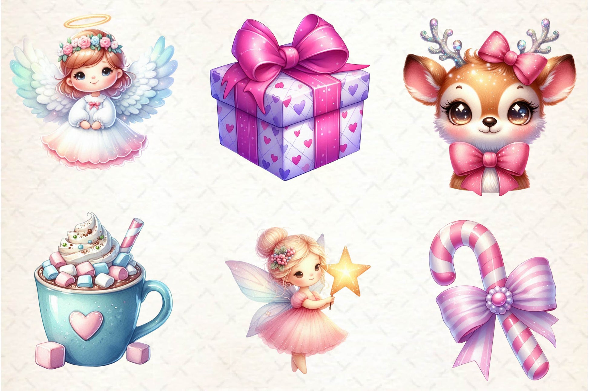 Soft Girl Christmas Clipart Bundle - CraftNest - Digital Crafting and Art