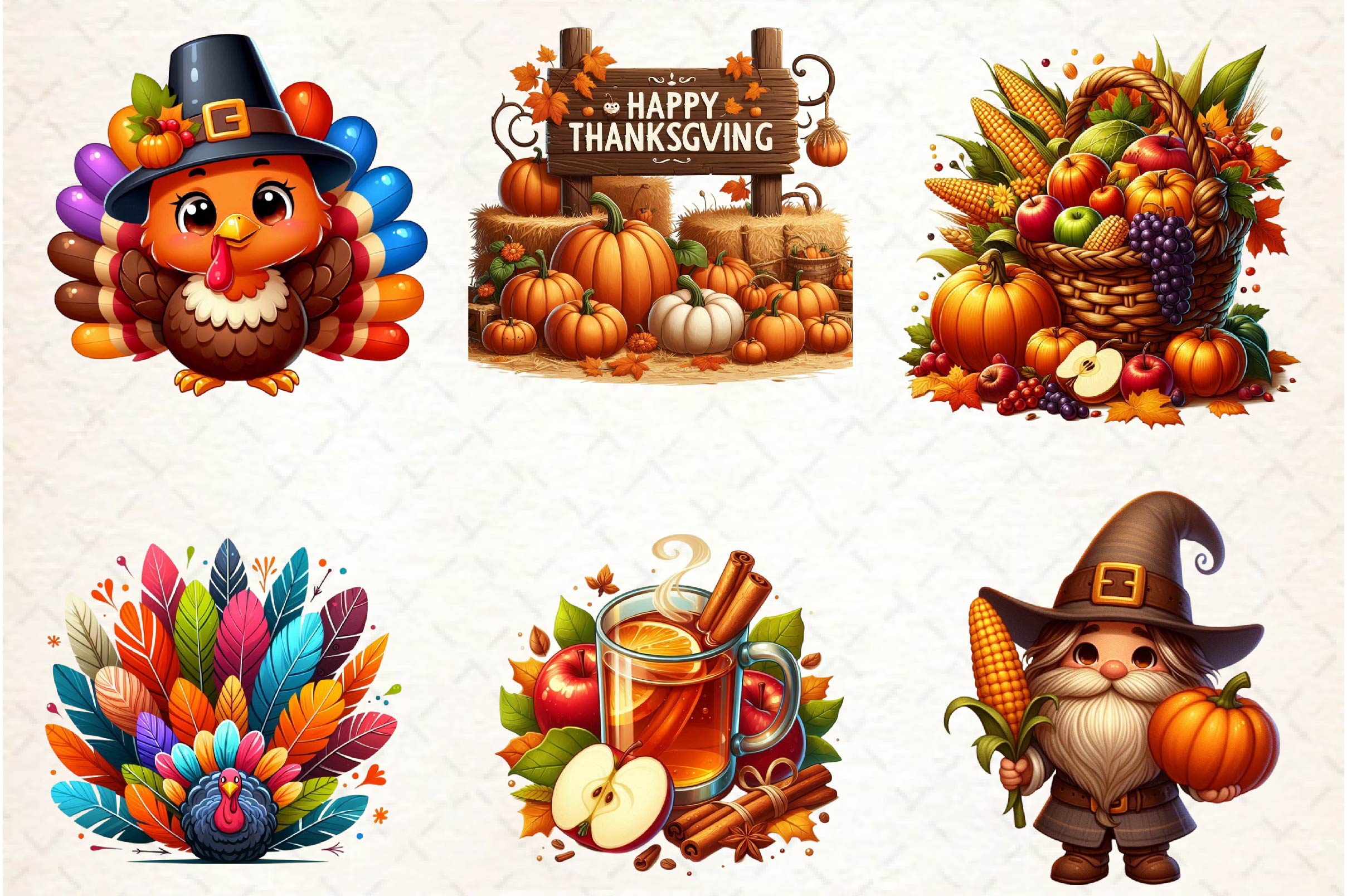Thanksgiving Clipart Bundle - CraftNest - Digital Crafting and Art