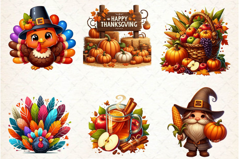 Thanksgiving Clipart Bundle - CraftNest - Digital Crafting and Art