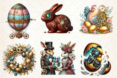 Steampunk Easter Clipart Bundle - CraftNest - Digital Crafting and Art