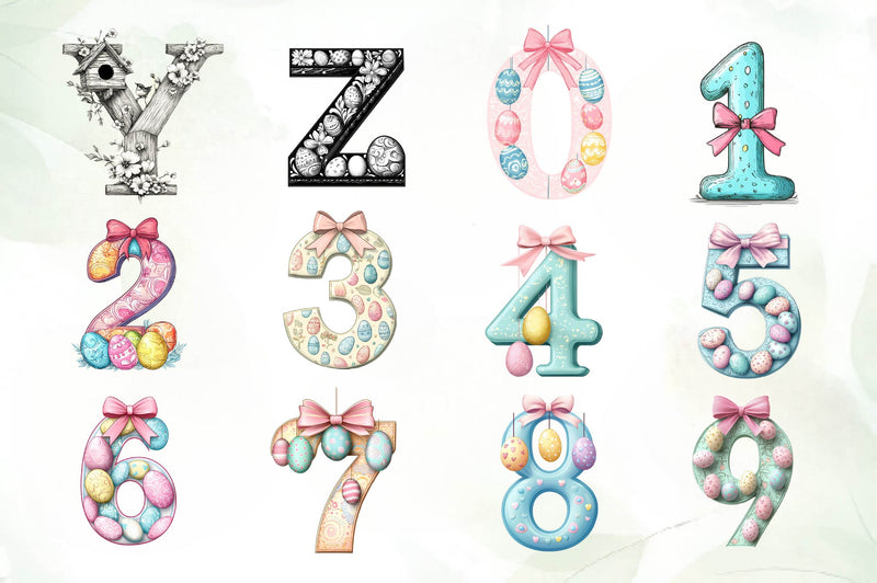 Easter Alphabet Clipart Bundle - CraftNest - Digital Crafting and Art