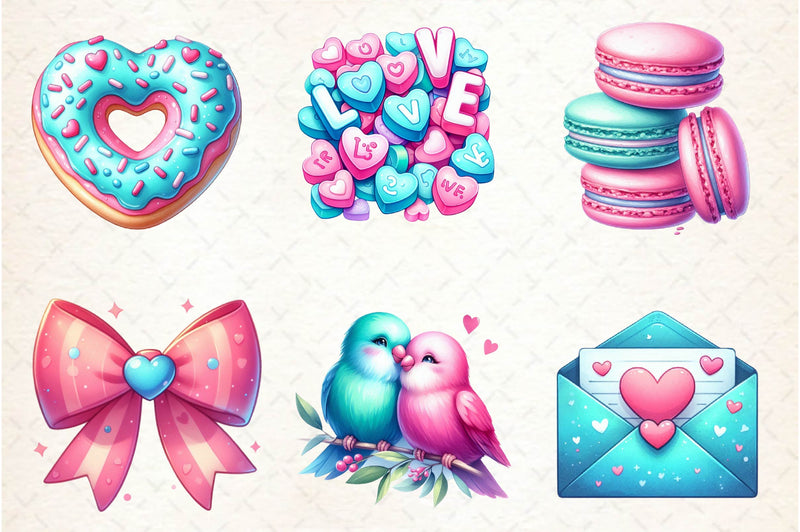 Cute Valentine Clipart Bundle - CraftNest - Digital Crafting and Art