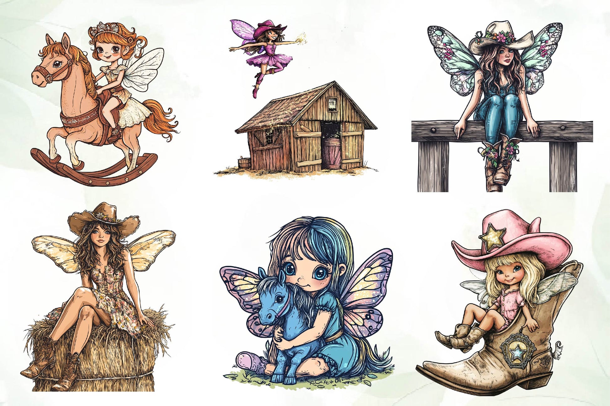 Cowgirl Fairy Clipart Bundle - CraftNest - Digital Crafting and Art