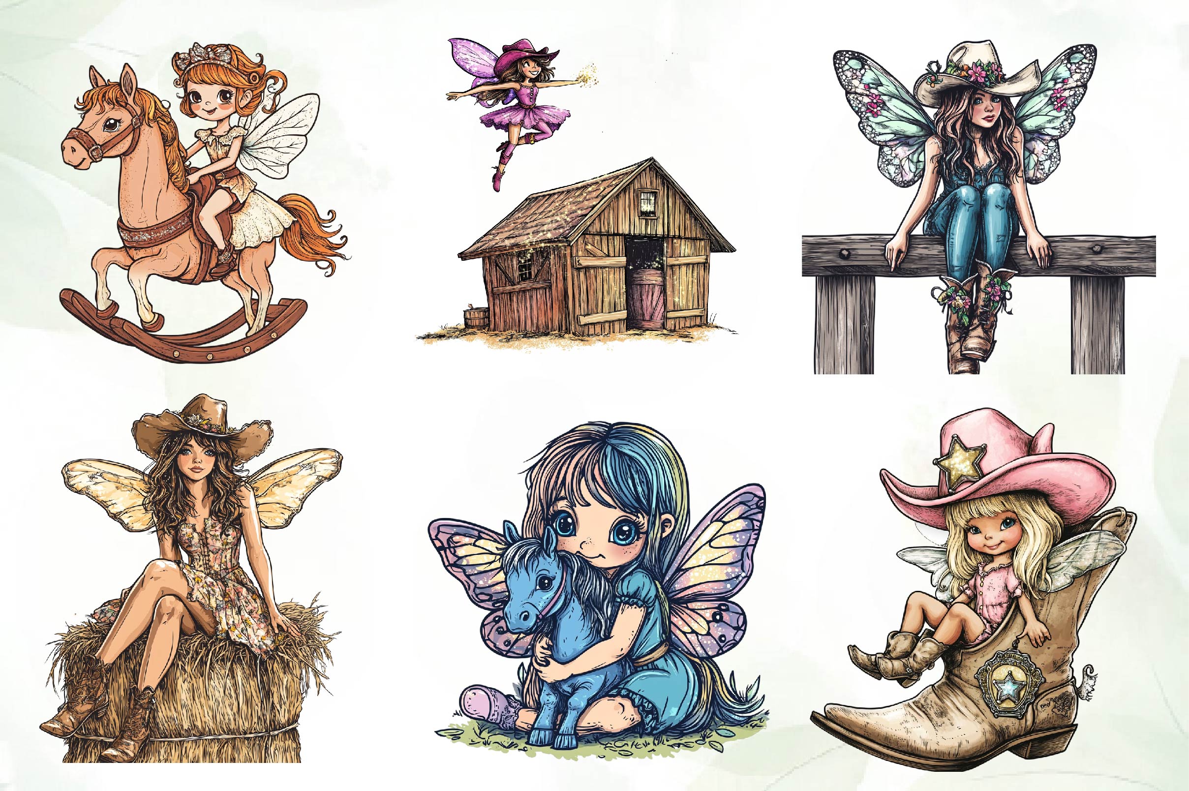 Cowgirl Fairy Clipart Bundle - CraftNest - Digital Crafting and Art
