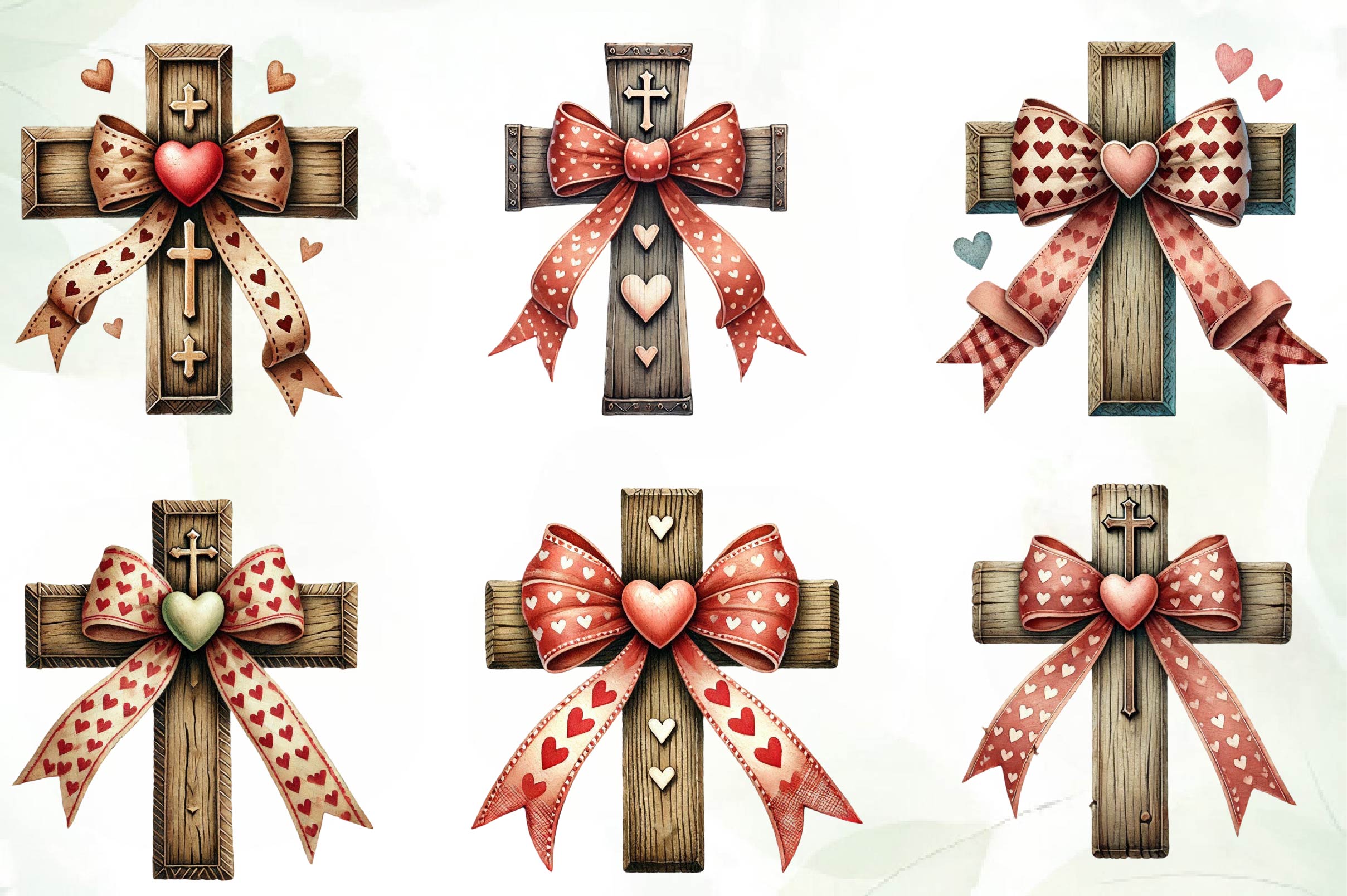 Valentine Cross Clipart Bundle - CraftNest - Digital Crafting and Art