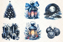 Navy Christmas Clipart Bundle - CraftNest - Digital Crafting and Art