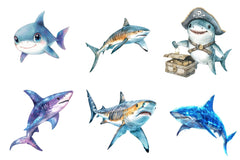 Sharks Clipart Bundle - CraftNest - Digital Crafting and Art