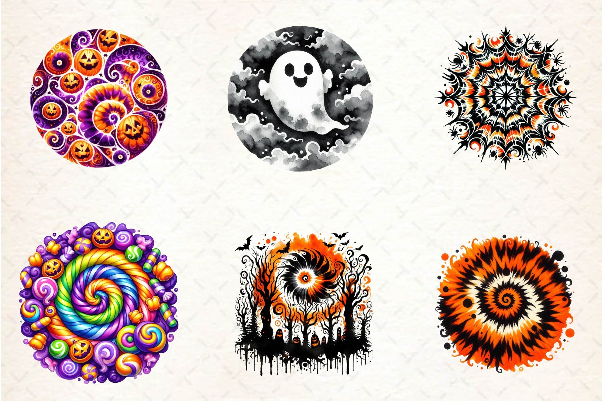 Halloween Tie Dye Clipart Bundle - CraftNest - Digital Crafting and Art