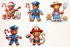 Christmas Gingerbread Jobs Clipart Bundle - CraftNest - Digital Crafting and Art