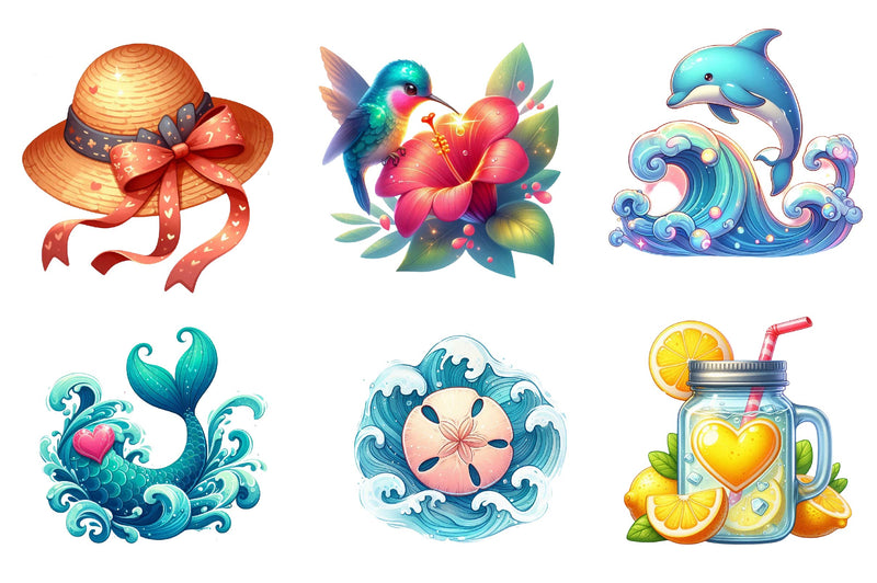 Love Summer Clipart Bundle - CraftNest - Digital Crafting and Art