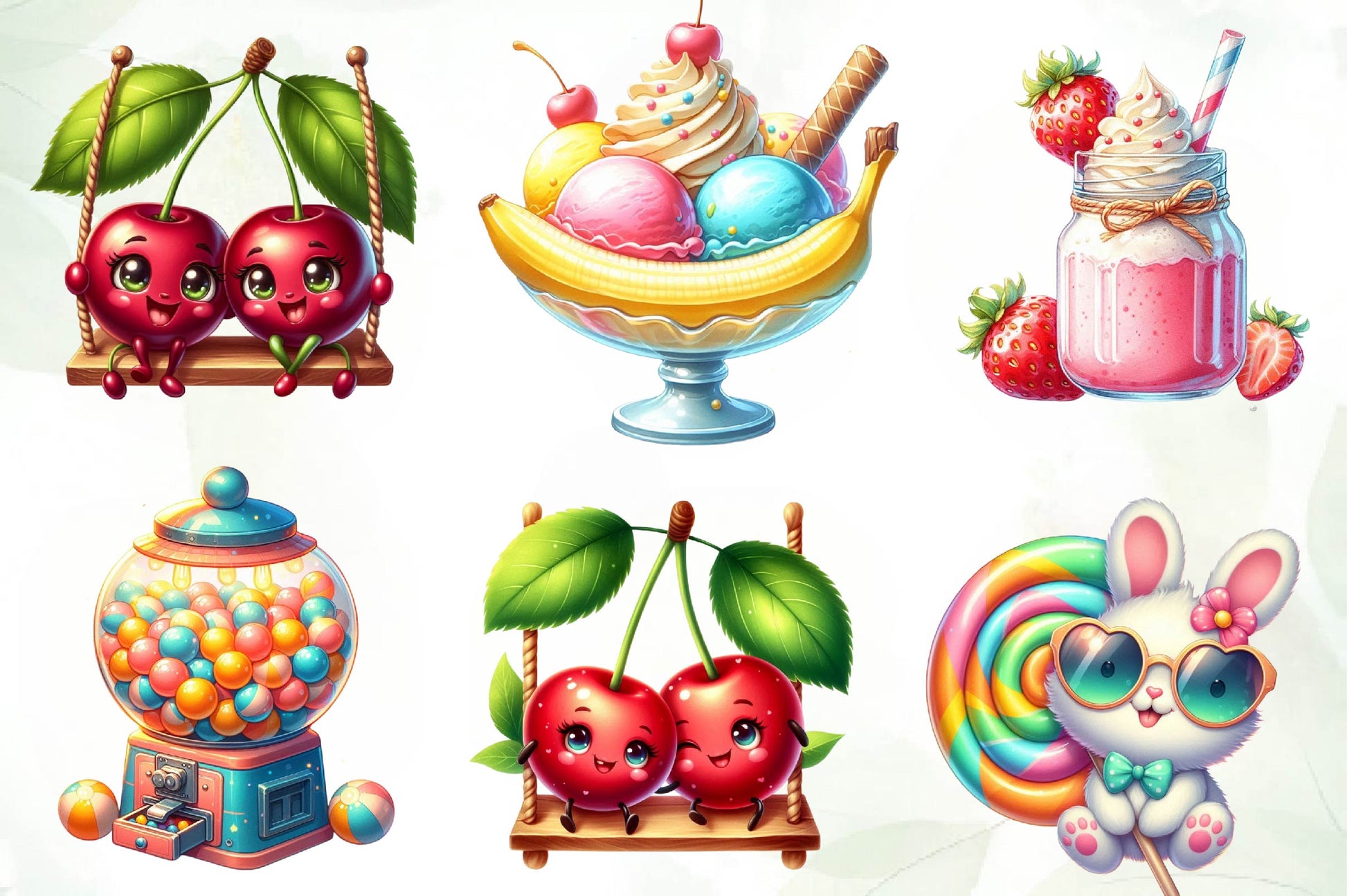 Cute Sweet Summer Clipart Bundle 1 - CraftNest - Digital Crafting and Art