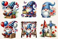 Memorial Day Gnome Clipart Bundle - CraftNest - Digital Crafting and Art