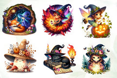 Cozy Magic Fairy Forest Witch Clipart Bundle - CraftNest - Digital Crafting and Art