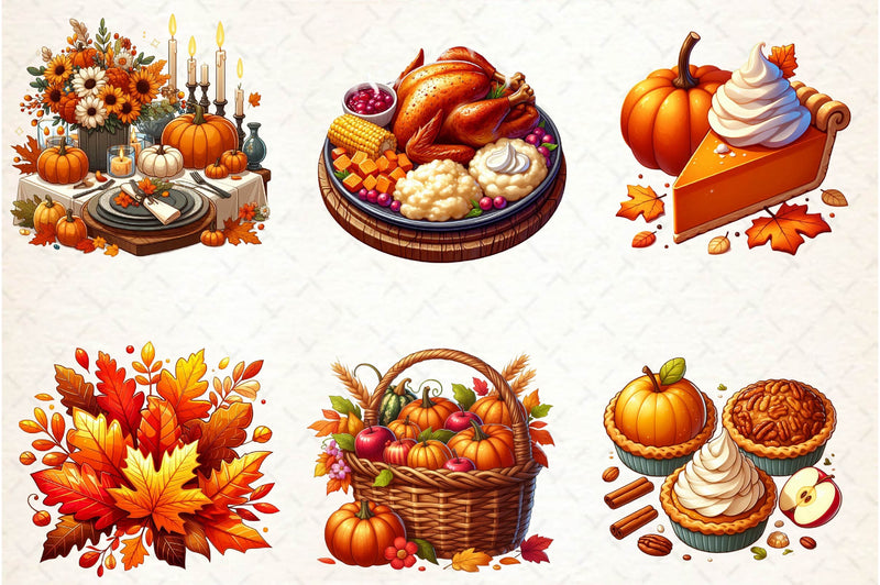 Thanksgiving Clipart Bundle - CraftNest - Digital Crafting and Art