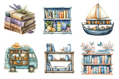 Summer Bookshelf Clipart Bundle - CraftNest - Digital Crafting and Art