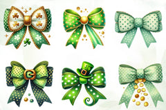 St Patricks Day Bow Clipart Bundle - CraftNest - Digital Crafting and Art