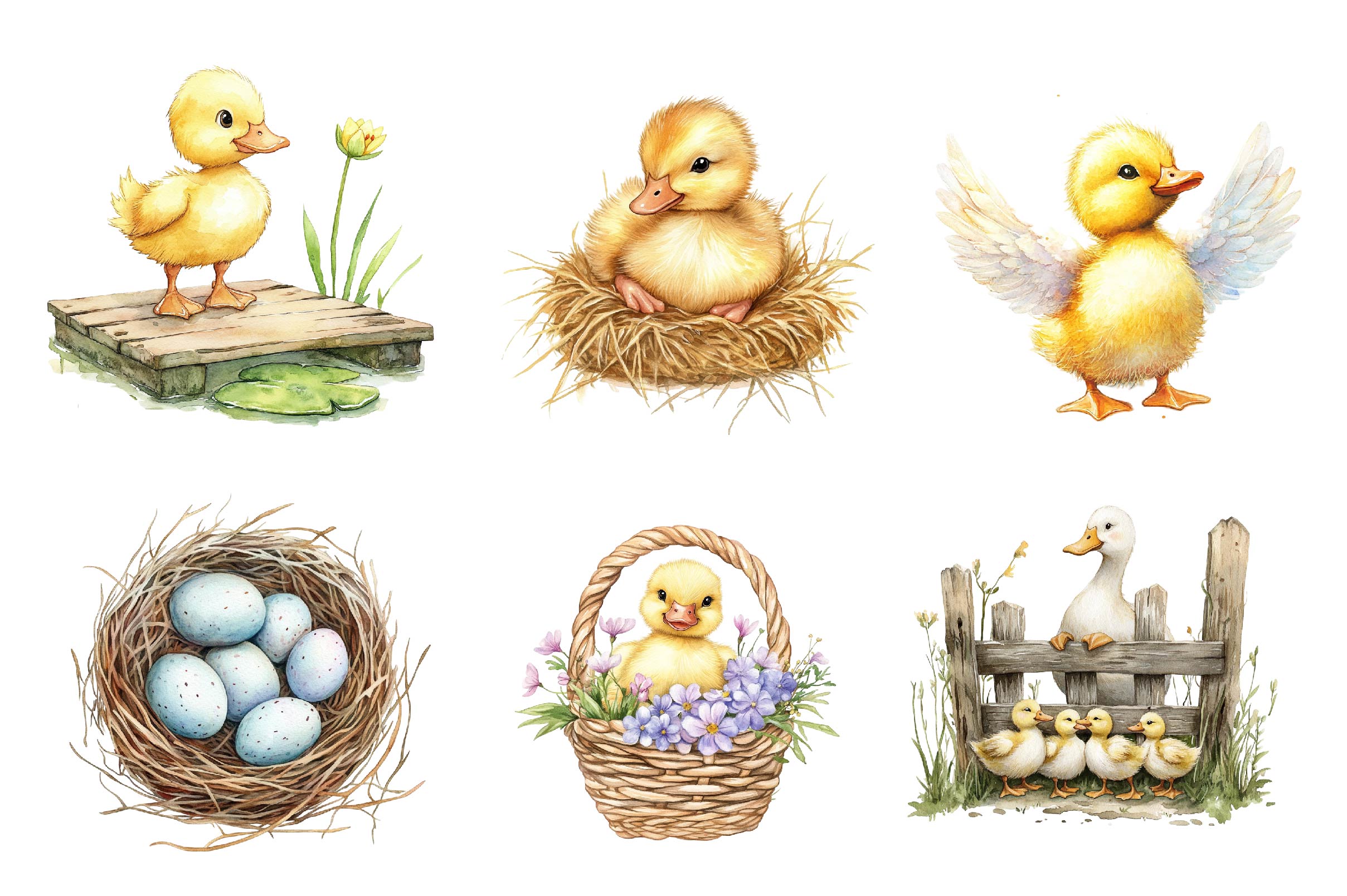 Duck & Duckling Clipart Bundle - CraftNest - Digital Crafting and Art