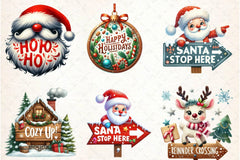 Cute Christmas Signs Clipart Bundle - CraftNest - Digital Crafting and Art