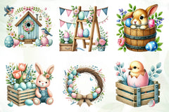 Rustic Easter Day Clipart Bundle - CraftNest - Digital Crafting and Art