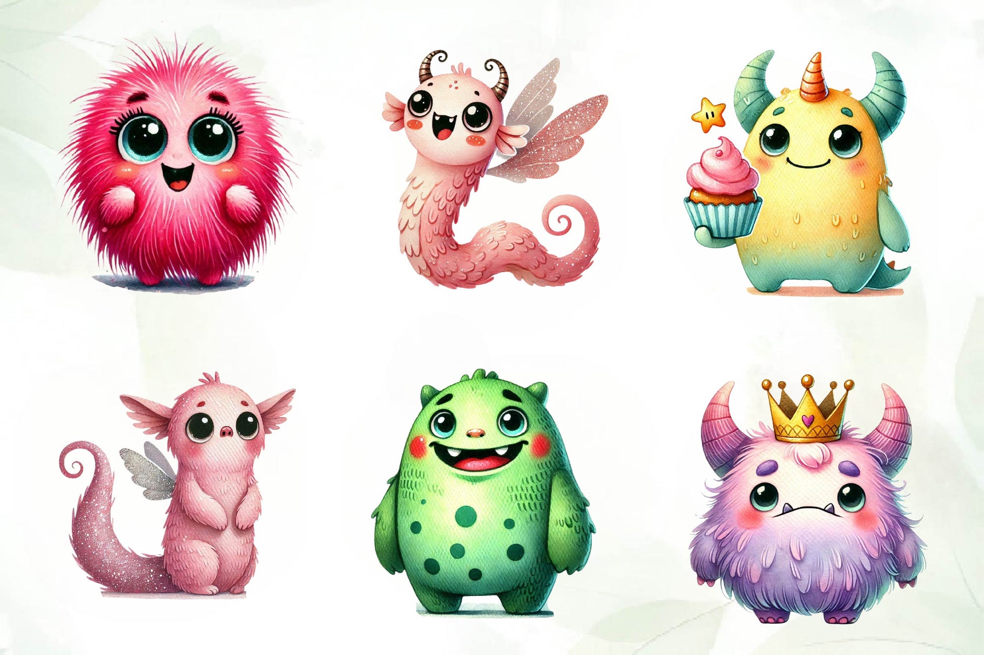 Cute Funny Monsters Clipart Bundle - CraftNest - Digital Crafting and Art