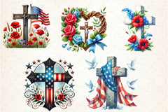 Memorial Day Cross Clipart Bundle 1 - CraftNest - Digital Crafting and Art