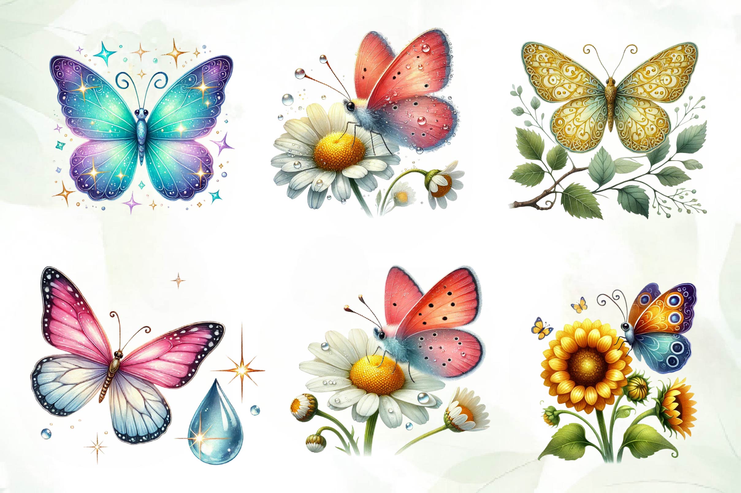 Spring Butterfly Clip Art Clipart Bundle - CraftNest - Digital Crafting and Art
