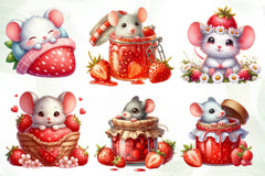 Minnie Animals Mouse Strawberry Clipart Bundle - CraftNest - Digital Crafting and Art