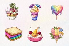 Colorful Summer Ice Cream Clipart Bundle - CraftNest - Digital Crafting and Art